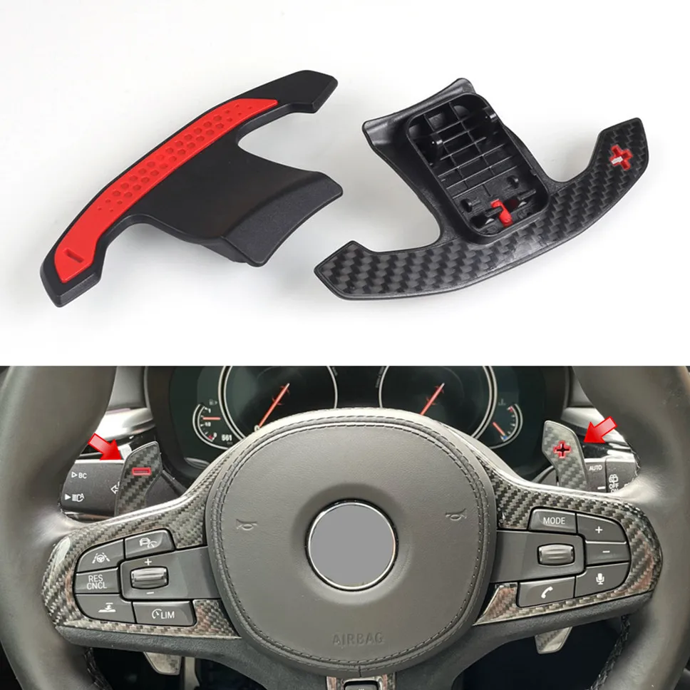 Carbon Fiber Steering Wheel Paddle Shifter Shift Extension Trim for BMW M3 G80 M4 G82 G83 2021 2022 Steering Paddle
Carbon Fiber Steering Wheel Paddle Shifter Shift Extension Trim for BMW M3 G80 M4 G82 G83 2021 2022 Steering Paddle