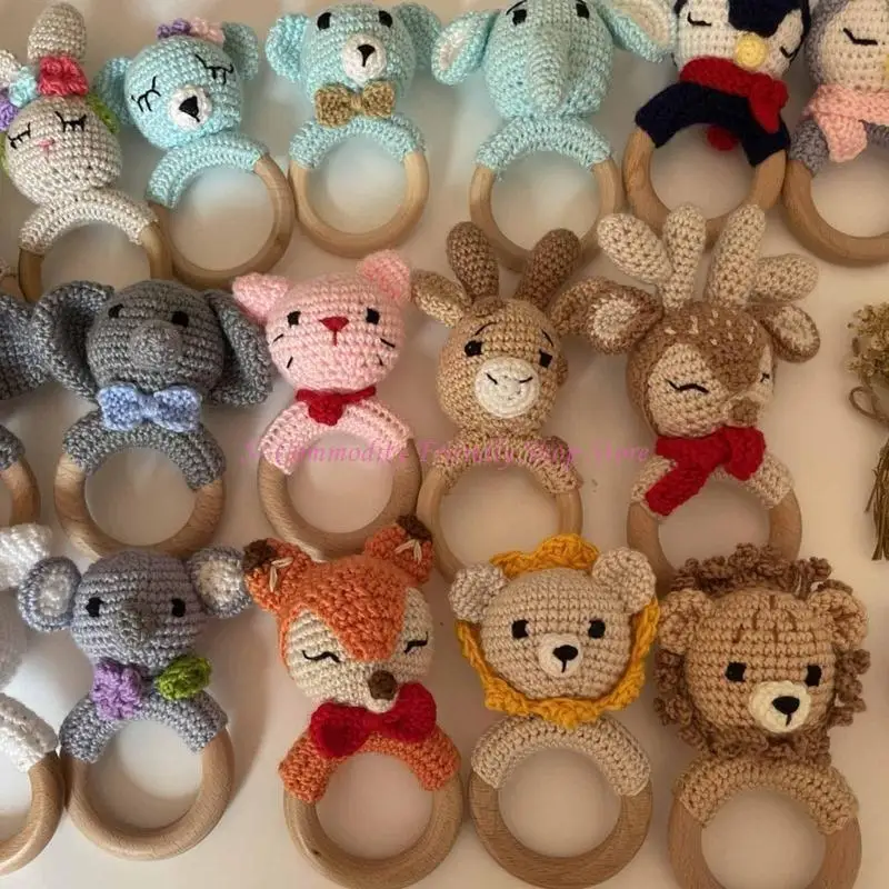 85AE Cartoon Crochet Animal Rattle Infant Teething Nursing Soother Molar Baby Teether
85AE Cartoon Crochet Animal Rattle Infant Teething Nursing Soother Molar Baby Teether