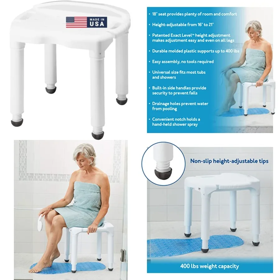 Carex Universal Bath Seat and Shower Chair, Heavy Duty Shower Bench for Bathtub, Safety Bath Seat Stool for Seniors and Disable
Carex Universal Bath Seat and Shower Chair, Heavy Duty Shower Bench for Bathtub, Safety Bath Seat Stool for Seniors and Disable