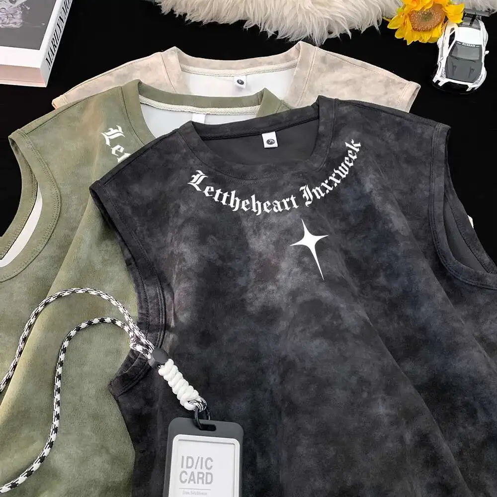 Summer Vest Men's Tank Top Trendy Printed Off Shoulder Sleeveless T-shirt 2025 New Loose, Sweat Absorbing, Breathable Sportswear
Summer Vest Men's Tank Top Trendy Printed Off Shoulder Sleeveless T-shirt 2025 New Loose, Sweat Absorbing, Breathable Sportswear