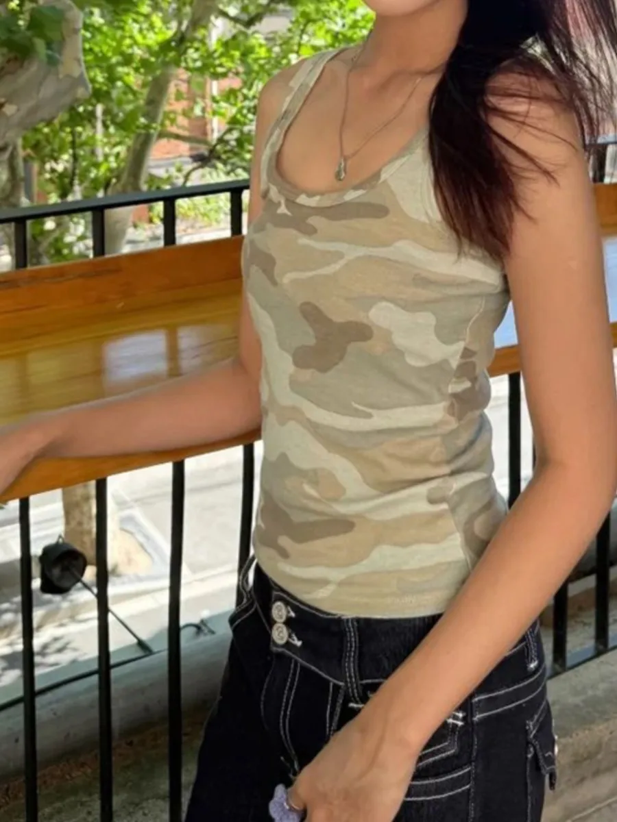 Camouflage U Collar Punk Tank Top Woman Summer Casual Sleeveless Cotton Camisole Female Vintage Slim Streetwear Vest Y2k Tops
Camouflage U Collar Punk Tank Top Woman Summer Casual Sleeveless Cotton Camisole Female Vintage Slim Streetwear Vest Y2k Tops