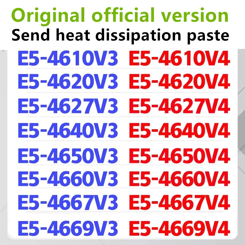 E5-4640V3 4627V3 4667v3 4669V3 4640V4 4650V4 4669v4 Процессор
E5-4640V3 4627V3 4667v3 4669V3 4640V4 4650V4 4669v4 Процессор