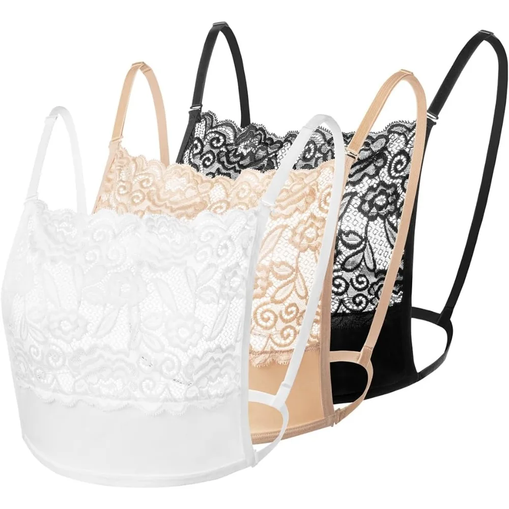 3-Pack Women's Lace Mock Camisole Bra Insert – Modesty Overlay Vest
3-Pack Women's Lace Mock Camisole Bra Insert – Modesty Overlay Vest