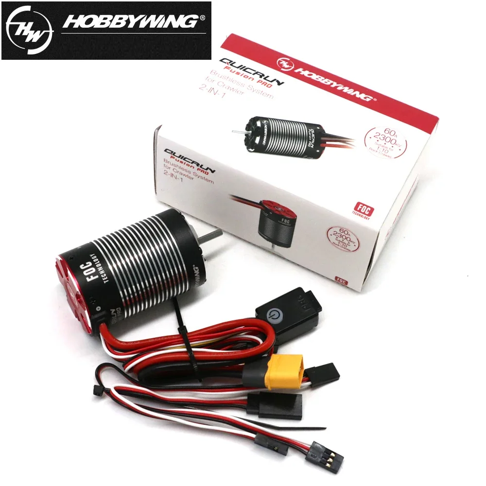 HobbyWing QuicRun Fusion Pro 540 2300KV 2-3S Brushless Sensored Waterproof 4-Polo Motor Built In 60A ESC For 1/10 Rock Crawler
HobbyWing QuicRun Fusion Pro 540 2300KV 2-3S Brushless Sensored Waterproof 4-Polo Motor Built In 60A ESC For 1/10 Rock Crawler