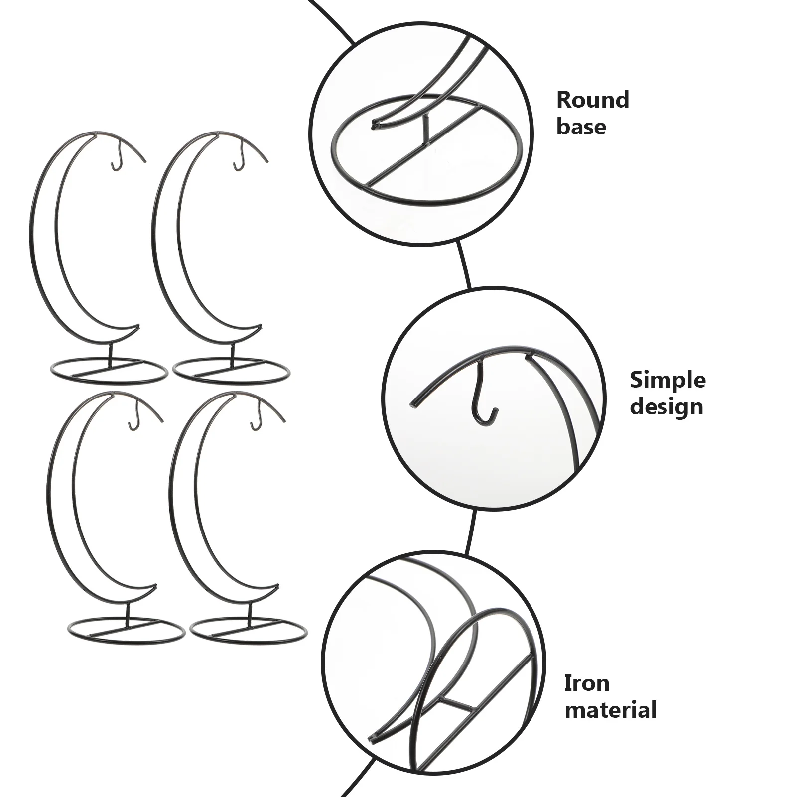 4Pcs Creative Iron Frame Hanging Rack Moon Shaped Home Decor Stable Plant Holder Moon Shaped Hanging Rack Desktop Adornment
4Pcs Creative Iron Frame Hanging Rack Moon Shaped Home Decor Stable Plant Holder Moon Shaped Hanging Rack Desktop Adornment