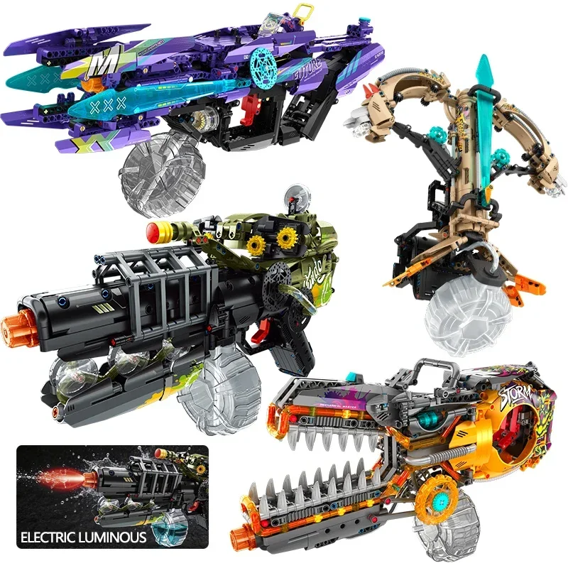 Electric Luminous Water Gun Assembled Building Blocks Military Model MOC Bricks Kid Toy Boy Gift for Holiday
Electric Luminous Water Gun Assembled Building Blocks Military Model MOC Bricks Kid Toy Boy Gift for Holiday