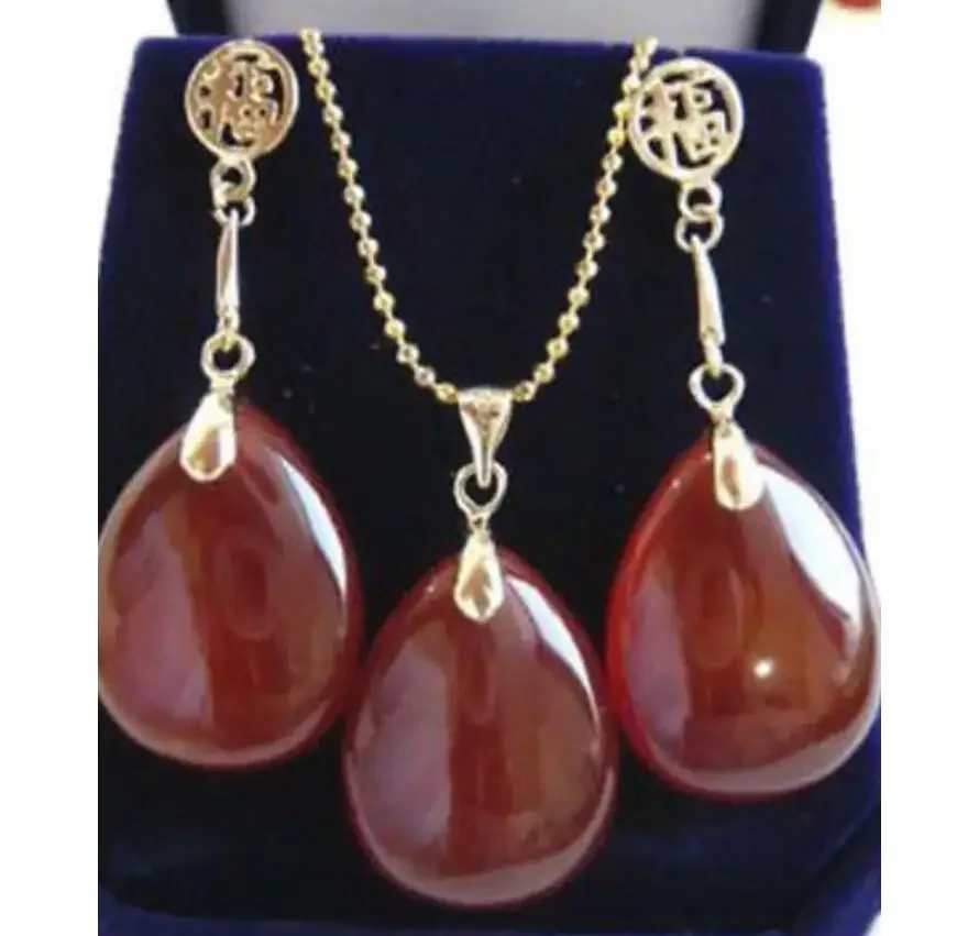Red stone Drop Fortune Dangle Pendant Necklace Earrings Set Fashion Wedding Party Jewellery
Red stone Drop Fortune Dangle Pendant Necklace Earrings Set Fashion Wedding Party Jewellery