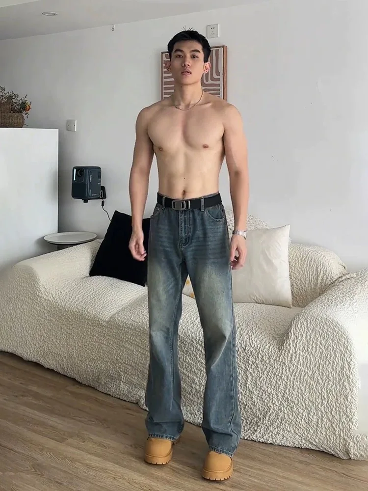 Retro American Blue Fce Lined Jeans Men's Autumn Winter Waed Slim Straight High Waist Lifted Flared Long Trousers
Retro American Blue Fce Lined Jeans Men's Autumn Winter Waed Slim Straight High Waist Lifted Flared Long Trousers