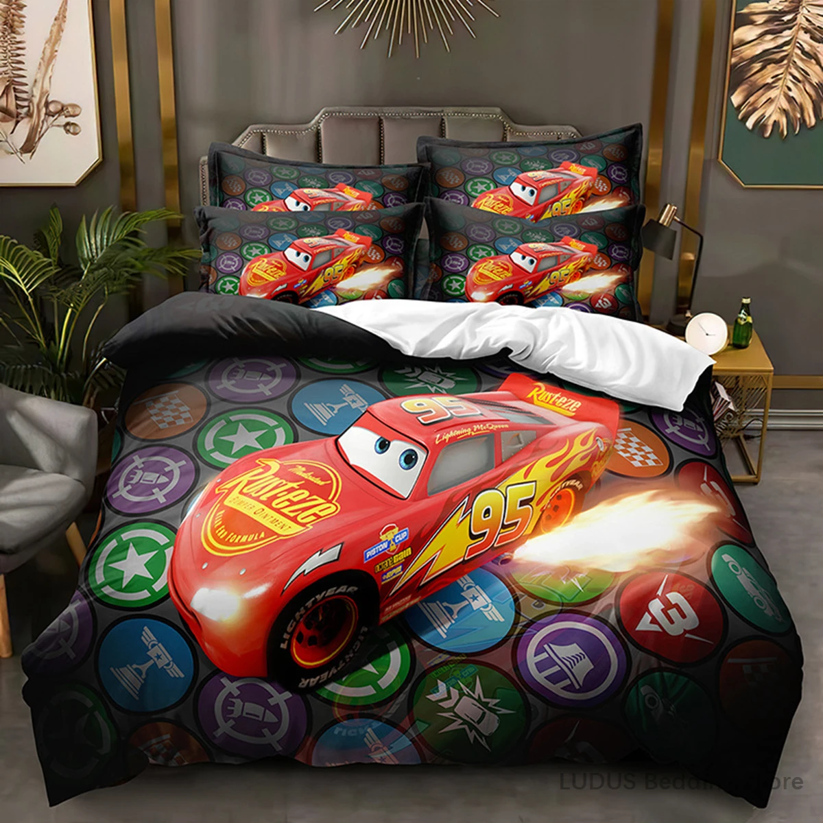 Disney Cars Lightning McQueen Bedding Set Cool Racing Duvet Cover with Pillowcases Cute Cartoon Quilt Cover Home Decor For Kids
Disney Cars Lightning McQueen Bedding Set Cool Racing Duvet Cover with Pillowcases Cute Cartoon Quilt Cover Home Decor For Kids