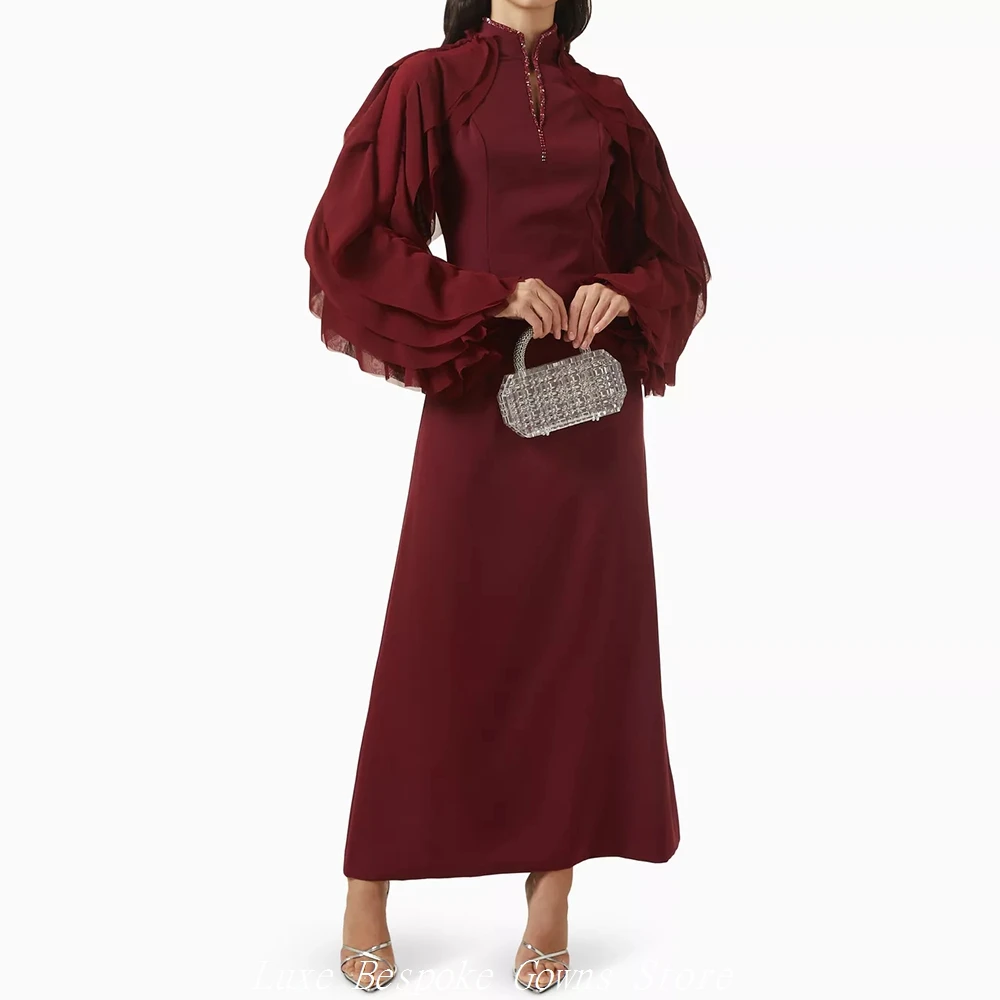 Women's Formal Evening Gowns A-line Ankle-length High-neck Full Sleeve Prom Dresses Fashion Sequined Draped Customized Gowns
Women's Formal Evening Gowns A-line Ankle-length High-neck Full Sleeve Prom Dresses Fashion Sequined Draped Customized Gowns