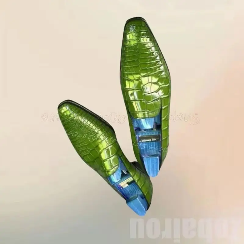 Green Crocodile Print Square Toe Patent Leather Loafers Fashion Slip On Men Shoes Luxury Handmade Party Banquet Men Dress Shoes
Green Crocodile Print Square Toe Patent Leather Loafers Fashion Slip On Men Shoes Luxury Handmade Party Banquet Men Dress Shoes