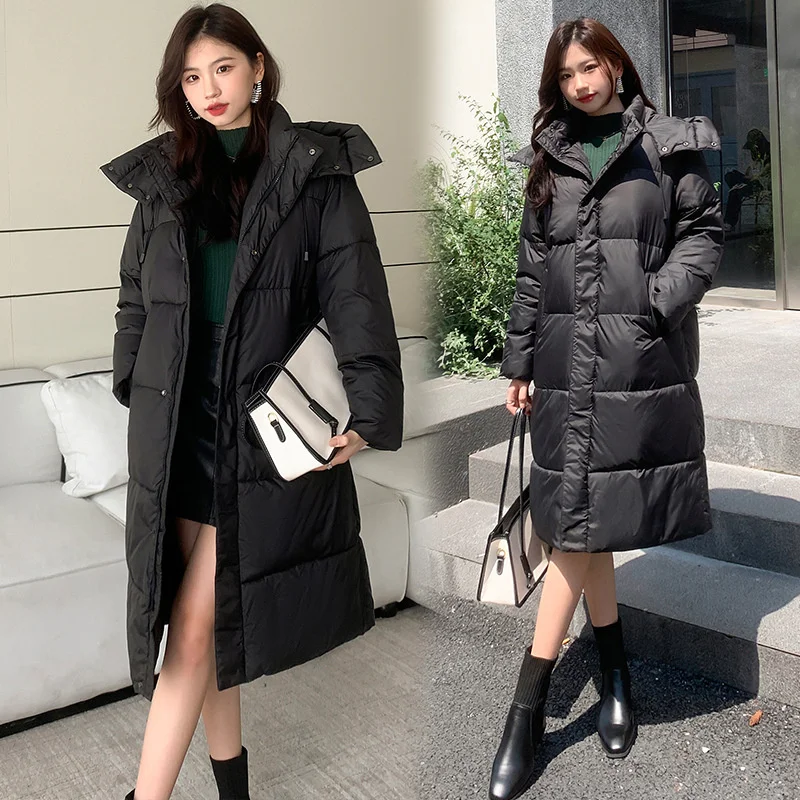 2023 Fashion Winter Long Coat Women Down Cotton-padded Jacket Hooded Warm Parka Female Thicken Loose Outerwear Black Khaki Coats
2023 Fashion Winter Long Coat Women Down Cotton-padded Jacket Hooded Warm Parka Female Thicken Loose Outerwear Black Khaki Coats