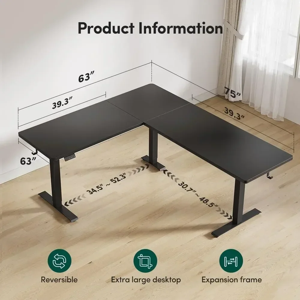 flash sale Hot sales75 * 63" L Shaped Standing Desk, Electric Height Adjustable L Shaped Desk, Suitable for Home Office, Black
flash sale Hot sales75 * 63" L Shaped Standing Desk, Electric Height Adjustable L Shaped Desk, Suitable for Home Office, Black