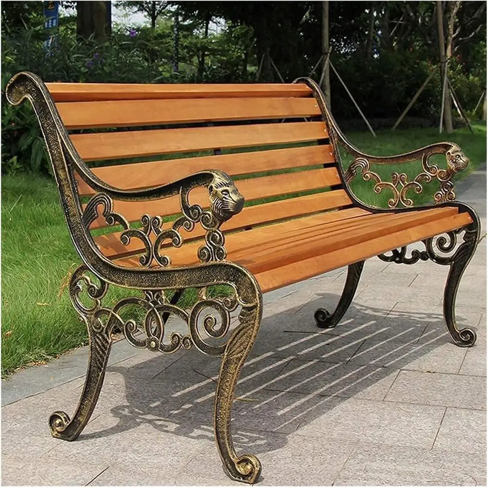 Weatherproof Teak Wood Outdoor Bench with Cast Iron Legs for 2-3 People, Suitable for Patio, Deck, and Porch
Weatherproof Teak Wood Outdoor Bench with Cast Iron Legs for 2-3 People, Suitable for Patio, Deck, and Porch