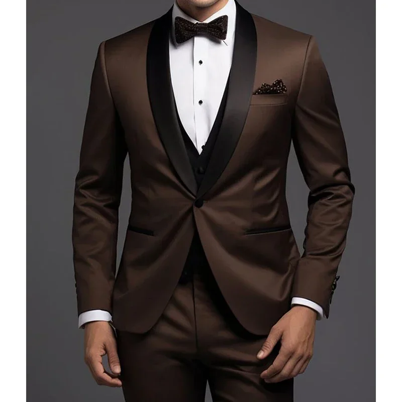 Formal Men's suit Black lapel Special Party Dress Men's Elegant Men's Dress Three piece jacket Pants vest
Formal Men's suit Black lapel Special Party Dress Men's Elegant Men's Dress Three piece jacket Pants vest