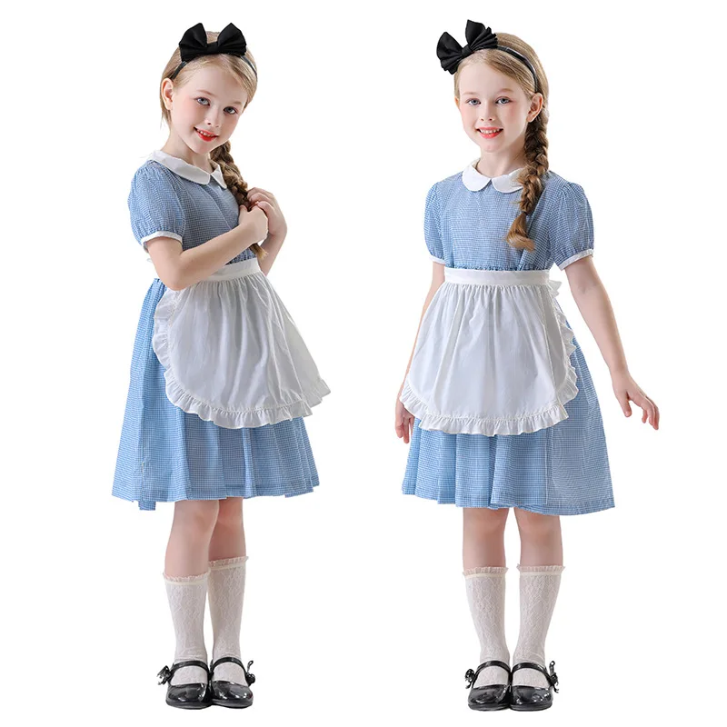 Halloween Cosplay Alice Princess Dress Children Girls New Blue Maid Uniform Clothing Kids Costume Party Outfit Female Servant
Halloween Cosplay Alice Princess Dress Children Girls New Blue Maid Uniform Clothing Kids Costume Party Outfit Female Servant
