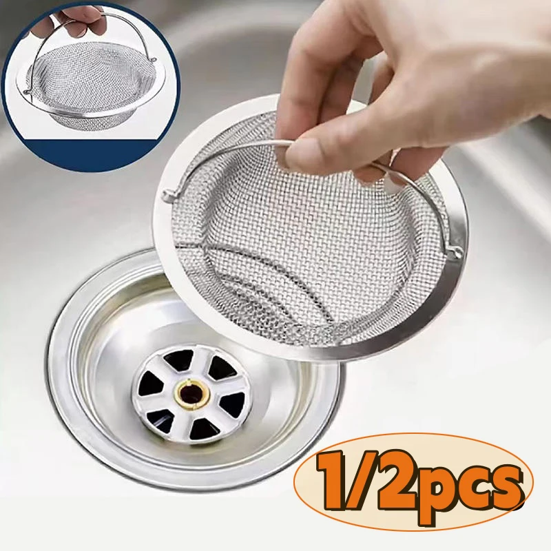 1/2pcs Stainless Steel Kitchen Sink Filter Kitchen Garbage Food Residue Dishsink Filter With Handle Metal Sink Strainer
1/2pcs Stainless Steel Kitchen Sink Filter Kitchen Garbage Food Residue Dishsink Filter With Handle Metal Sink Strainer