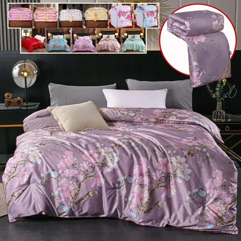 1PC 3D Flower Print Mulberry Silk Blanket Spring Autumn Warm Soft Patchwork Quilt Twin Full Queen King Floral Comforter Quilts
1PC 3D Flower Print Mulberry Silk Blanket Spring Autumn Warm Soft Patchwork Quilt Twin Full Queen King Floral Comforter Quilts