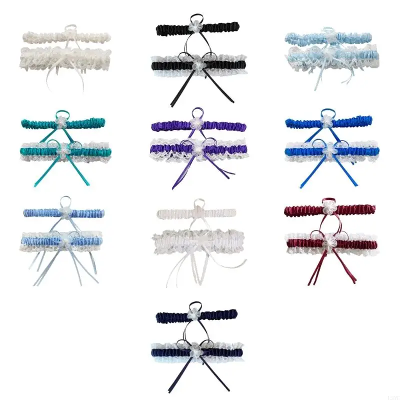 L5YC 2Pieces Elegant White Lace Bride Garters Elastic Band with Bows For Ceremonial Moment And Photoshoot Wedding Accessories
L5YC 2Pieces Elegant White Lace Bride Garters Elastic Band with Bows For Ceremonial Moment And Photoshoot Wedding Accessories