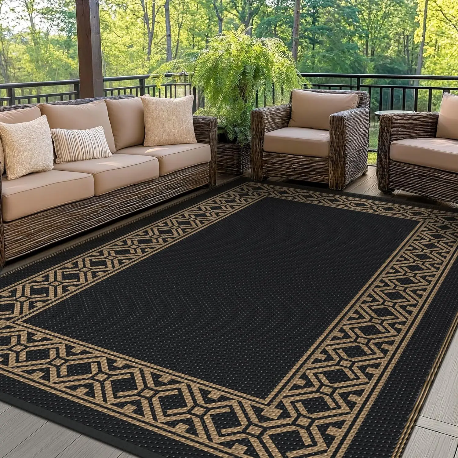 Outdoor Rug Waterproof for Patio Decor, 6'x9' Foldable Reversible Plastic Straw Carpet, Outside Area Mat for Rv, Deck, Picnic
Outdoor Rug Waterproof for Patio Decor, 6'x9' Foldable Reversible Plastic Straw Carpet, Outside Area Mat for Rv, Deck, Picnic