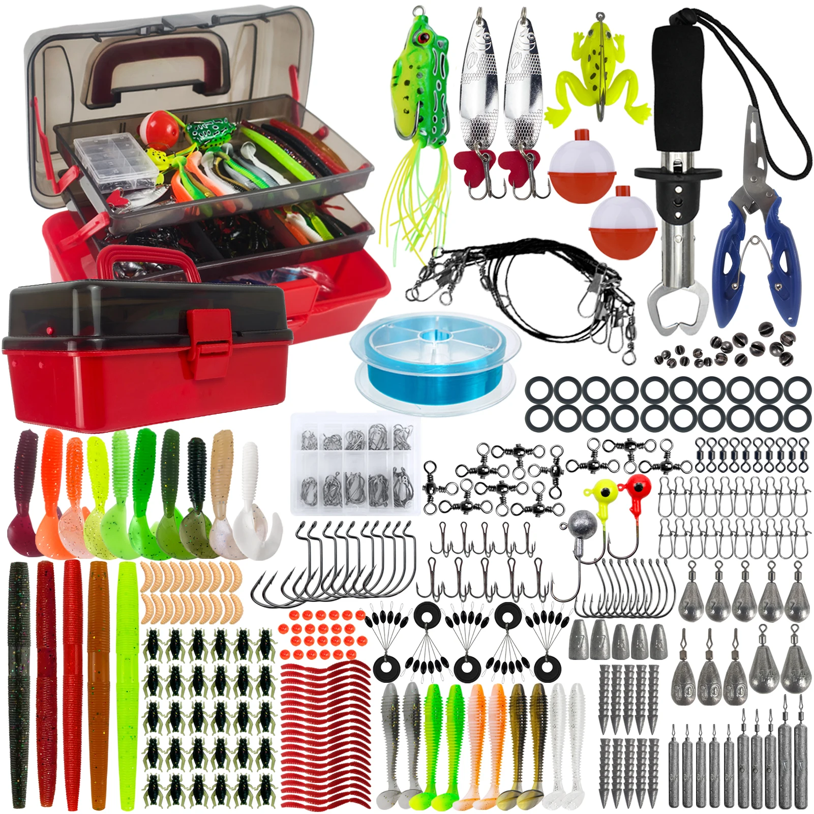 FREE FISHER 423pcs/Lot Fishing Tackle Box,Soft Worm Lures,Frogs Jig Hooks,Gripper Pliers Tools,Fishing Weights, Spoon Baits Kit
FREE FISHER 423pcs/Lot Fishing Tackle Box,Soft Worm Lures,Frogs Jig Hooks,Gripper Pliers Tools,Fishing Weights, Spoon Baits Kit
