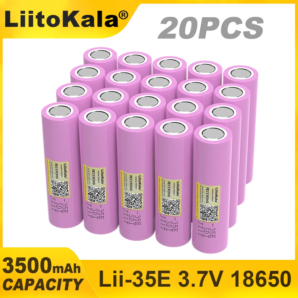 Liitokala 35E Original Power 18650 Lithium Battery 3500mAh 3.7v 25A High Power INR18650 For Electrical Tools
Liitokala 35E Original Power 18650 Lithium Battery 3500mAh 3.7v 25A High Power INR18650 For Electrical Tools