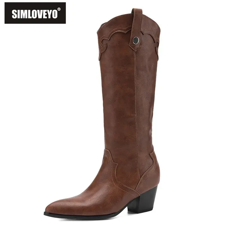 SIMLOVEYO Black Women Knee High Boots Pointed Toe 5.5cm Block Heel Slip On Big Size 42 43 44 45 46 Casual Daily Western Booties
SIMLOVEYO Black Women Knee High Boots Pointed Toe 5.5cm Block Heel Slip On Big Size 42 43 44 45 46 Casual Daily Western Booties