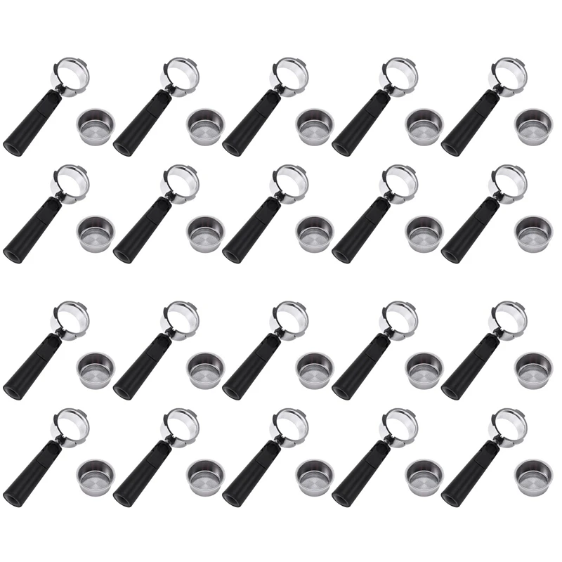 20Pcs 51Mm Stainless Steel Bottomless Coffee Portafilter For Professional Coffee Maker Accessory
20Pcs 51Mm Stainless Steel Bottomless Coffee Portafilter For Professional Coffee Maker Accessory