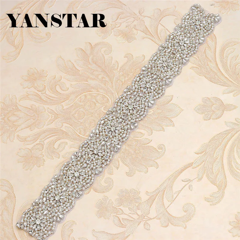 YANSTAR 5PCS Rhinestones Appliques Iron For Wedding Dress Belts Silver and Rose Gold Rhinestone Applique 45cm*6cm YS876
YANSTAR 5PCS Rhinestones Appliques Iron For Wedding Dress Belts Silver and Rose Gold Rhinestone Applique 45cm*6cm YS876