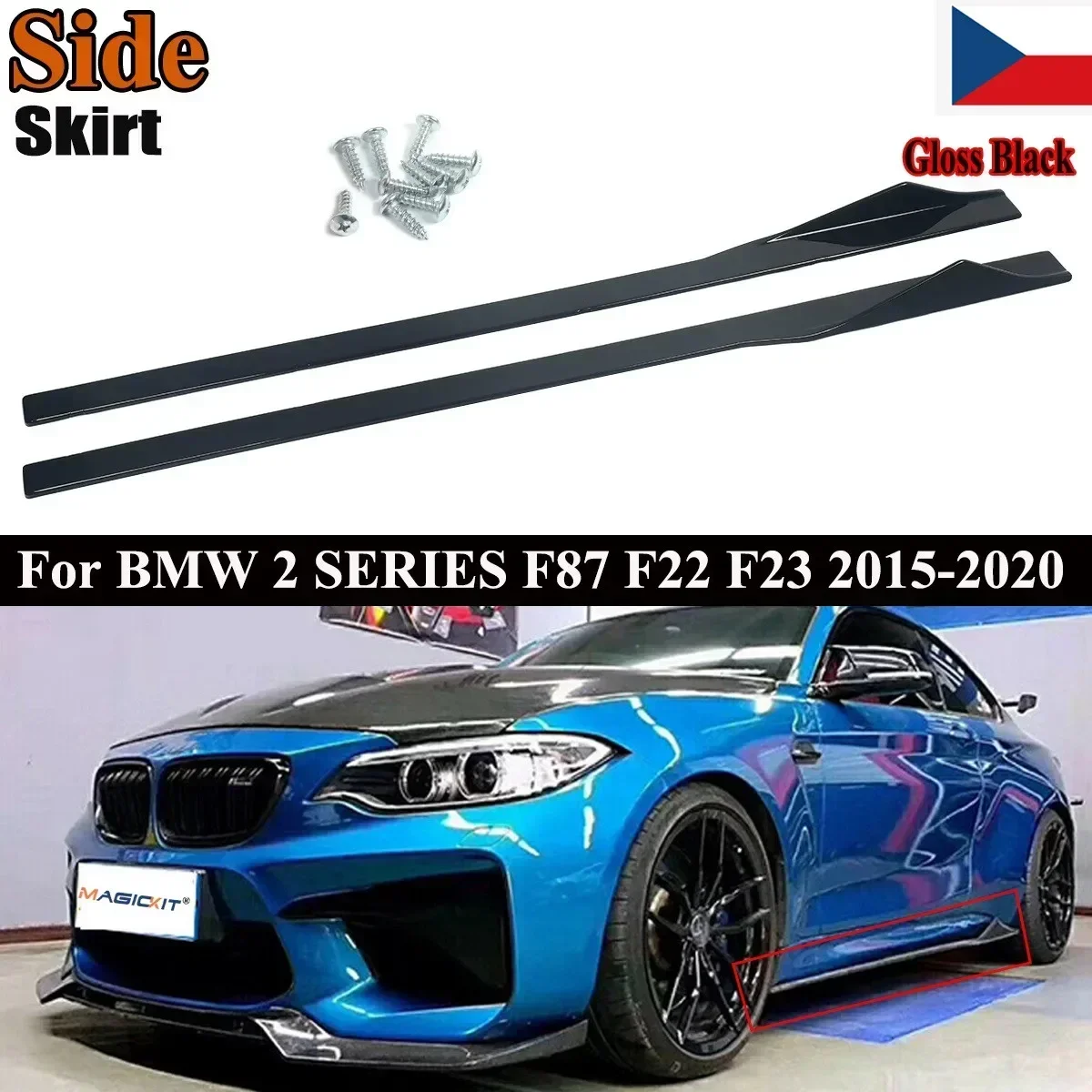 MagicKit GLOSS BLACK FOR BMW F22 F23 M PERFORMANCE STYLE Side Skirt Extension Rocker Plate Lip Separator Bumper 2013-2018
MagicKit GLOSS BLACK FOR BMW F22 F23 M PERFORMANCE STYLE Side Skirt Extension Rocker Plate Lip Separator Bumper 2013-2018