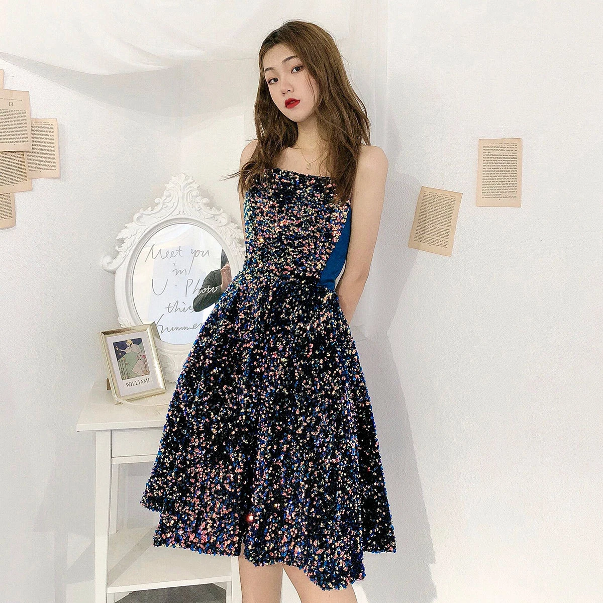 Sequin Evening Dress Short Bridesmaid Dresses Sequins Elegant Grace Off Shoulder Sexy Short Skirt Vestidos De Festa Clothes
Sequin Evening Dress Short Bridesmaid Dresses Sequins Elegant Grace Off Shoulder Sexy Short Skirt Vestidos De Festa Clothes