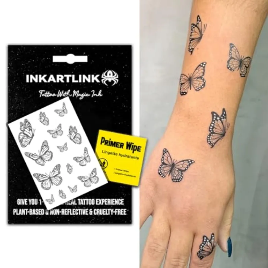 mi Permanent Tattoo, Realistic Butterfly Temporary Tattoo, Suitable Sweet Girls, of and Non-reflective, Packaging, que Design
mi Permanent Tattoo, Realistic Butterfly Temporary Tattoo, Suitable Sweet Girls, of and Non-reflective, Packaging, que Design