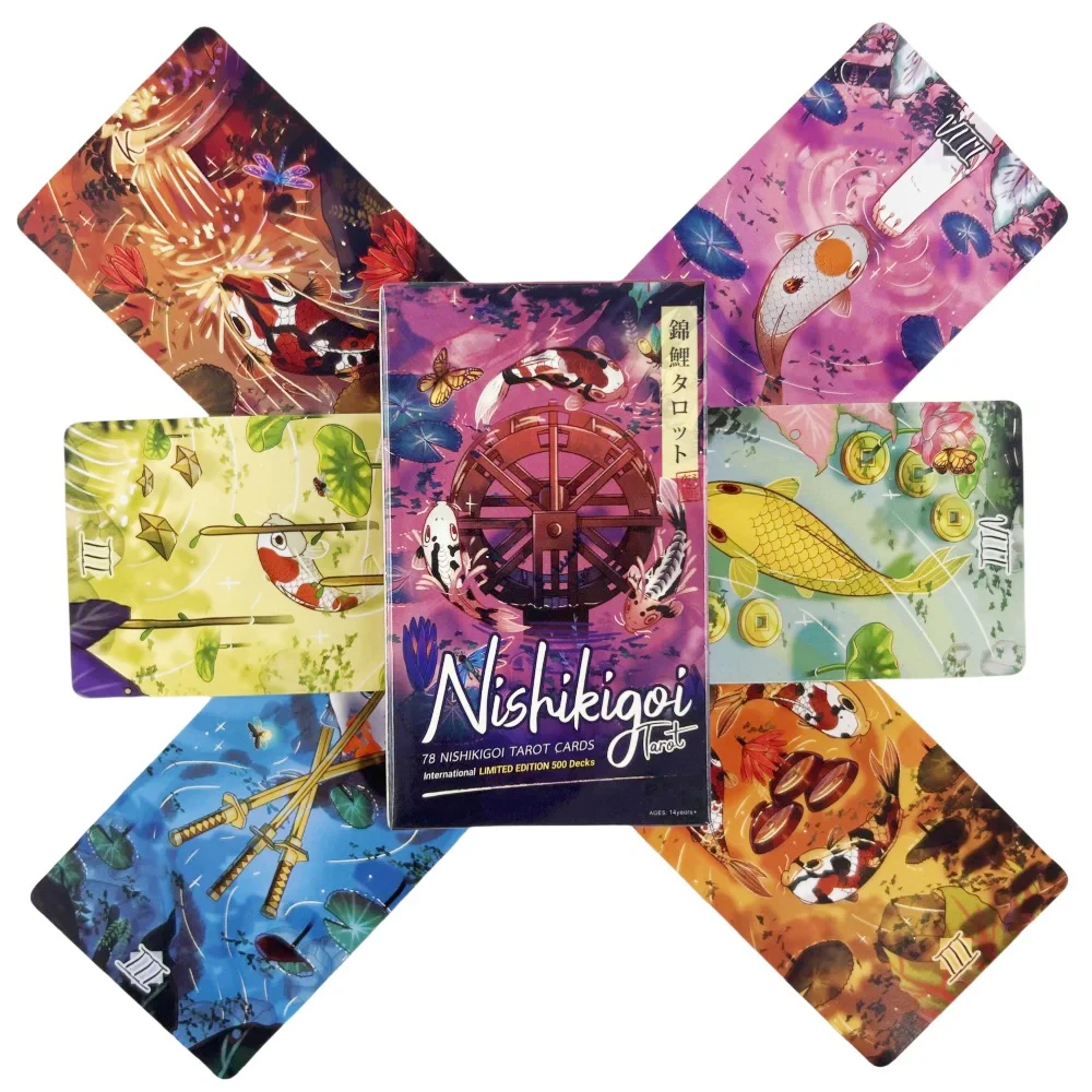Nishikigoi Tarot 78pcs 10.3*6cm English Version Divination Board Games Kit Party Astrology Cards Oracle gift
Nishikigoi Tarot 78pcs 10.3*6cm English Version Divination Board Games Kit Party Astrology Cards Oracle gift