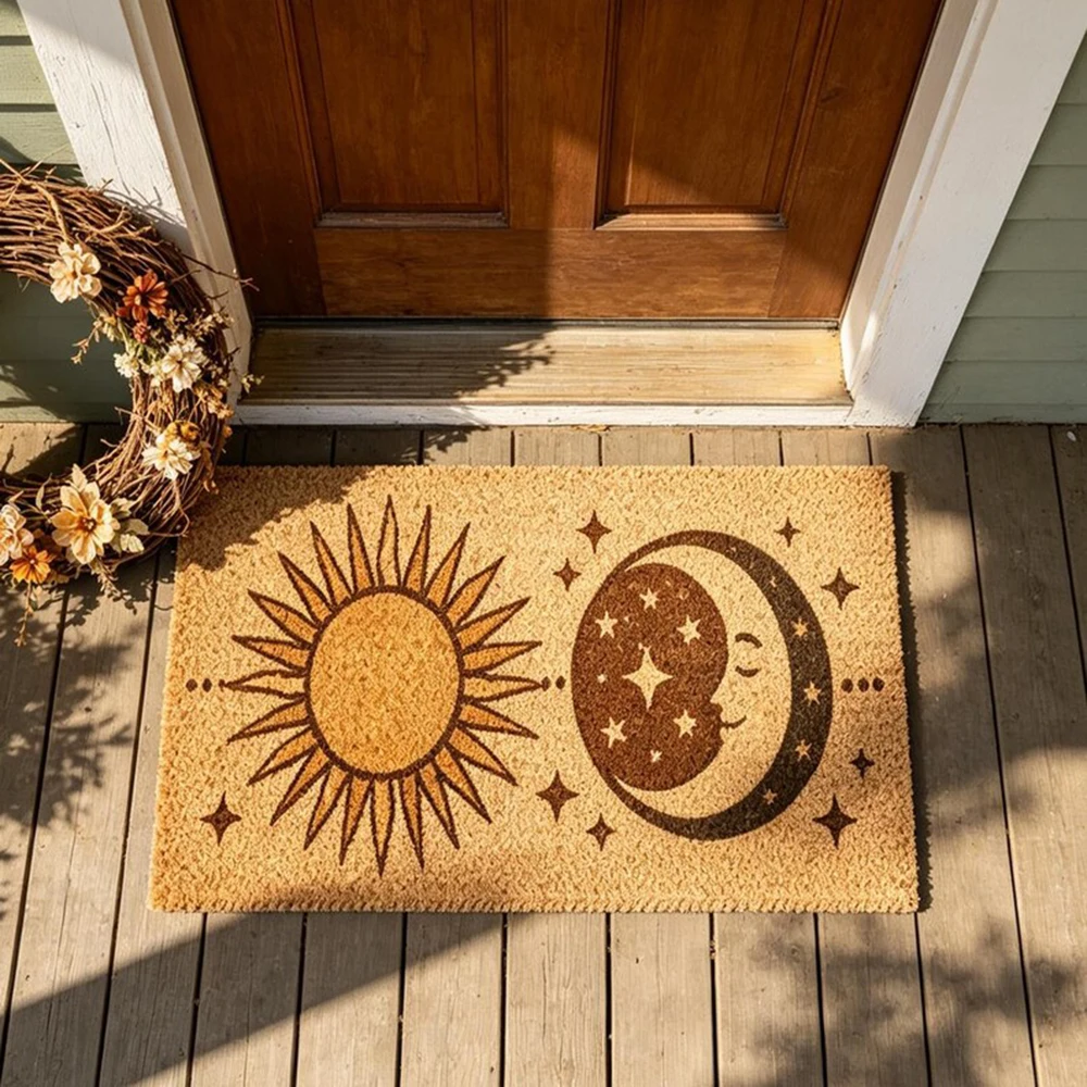 Celestial Welcome Mat Boho Sun Moon Doormat Unique Astrology Door Mat Outdoor Indoor Coir Durable Rug Mystic Porch Decor
Celestial Welcome Mat Boho Sun Moon Doormat Unique Astrology Door Mat Outdoor Indoor Coir Durable Rug Mystic Porch Decor