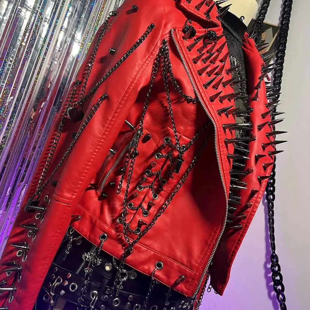 Chain Club Wear Emo Zipper Spike Studded Rivet Harajuku Y2K Куртка из искусственной кожи Goth Grunge Gothic E-Girls Fairy Coat Punk Rock
Chain Club Wear Emo Zipper Spike Studded Rivet Harajuku Y2K Куртка из искусственной кожи Goth Grunge Gothic E-Girls Fairy Coat Punk Rock