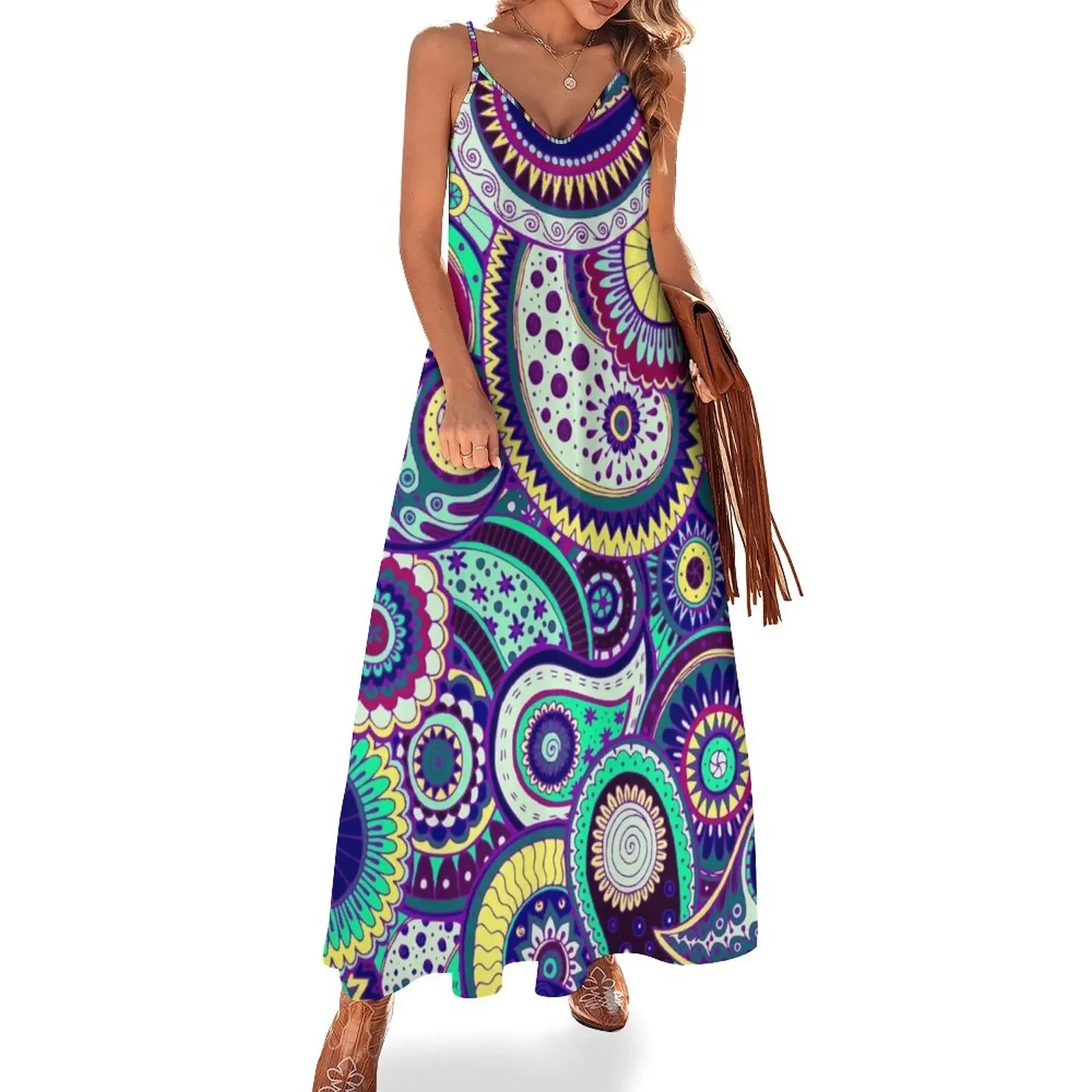 Colorful Paisley Hippie Art Sleeveless Dress Elegant gowns summer dress for women 2025
Colorful Paisley Hippie Art Sleeveless Dress Elegant gowns summer dress for women 2025