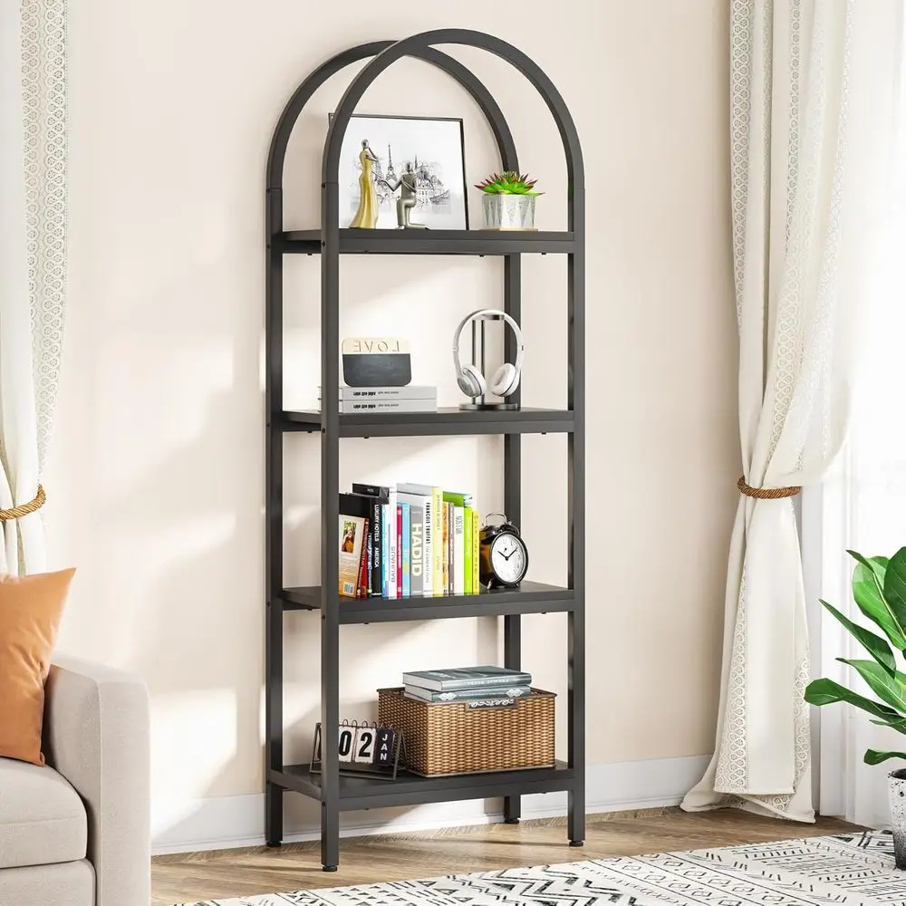 4-Tier Wooden Bookshelf, 70.8 Tall Metal Frame Storage Shelves, Freestanding Rack for Office, Bedroom, Living Room, Easy to Asse
4-Tier Wooden Bookshelf, 70.8 Tall Metal Frame Storage Shelves, Freestanding Rack for Office, Bedroom, Living Room, Easy to Asse
