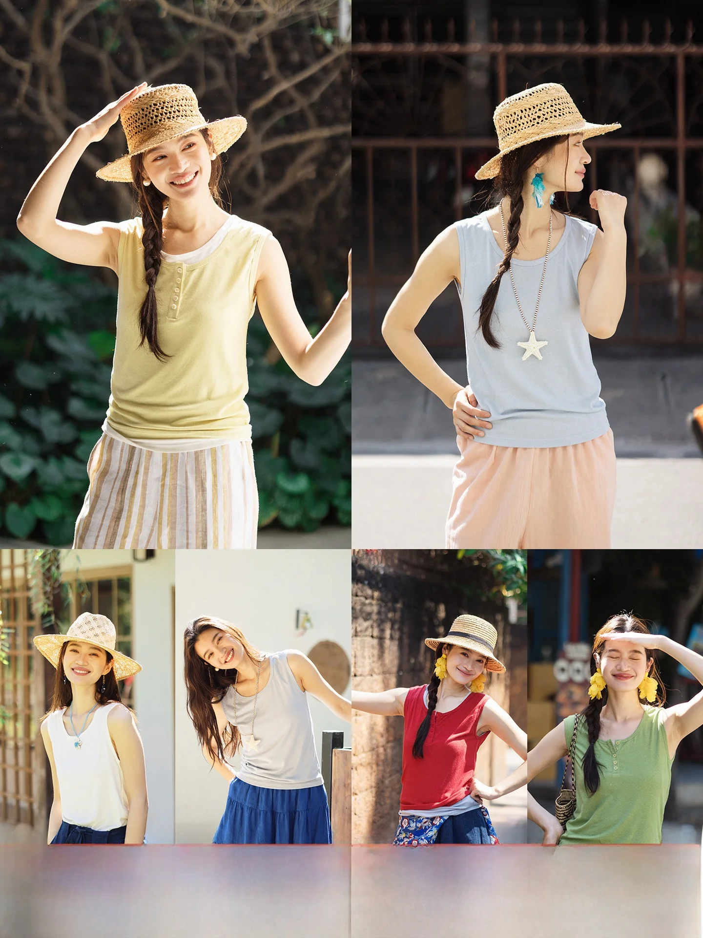 Linen round Neck Half Open Button Base Layer Strap Vest New Style Outerwear Casual H-Shape Backless Women's Top
Linen round Neck Half Open Button Base Layer Strap Vest New Style Outerwear Casual H-Shape Backless Women's Top