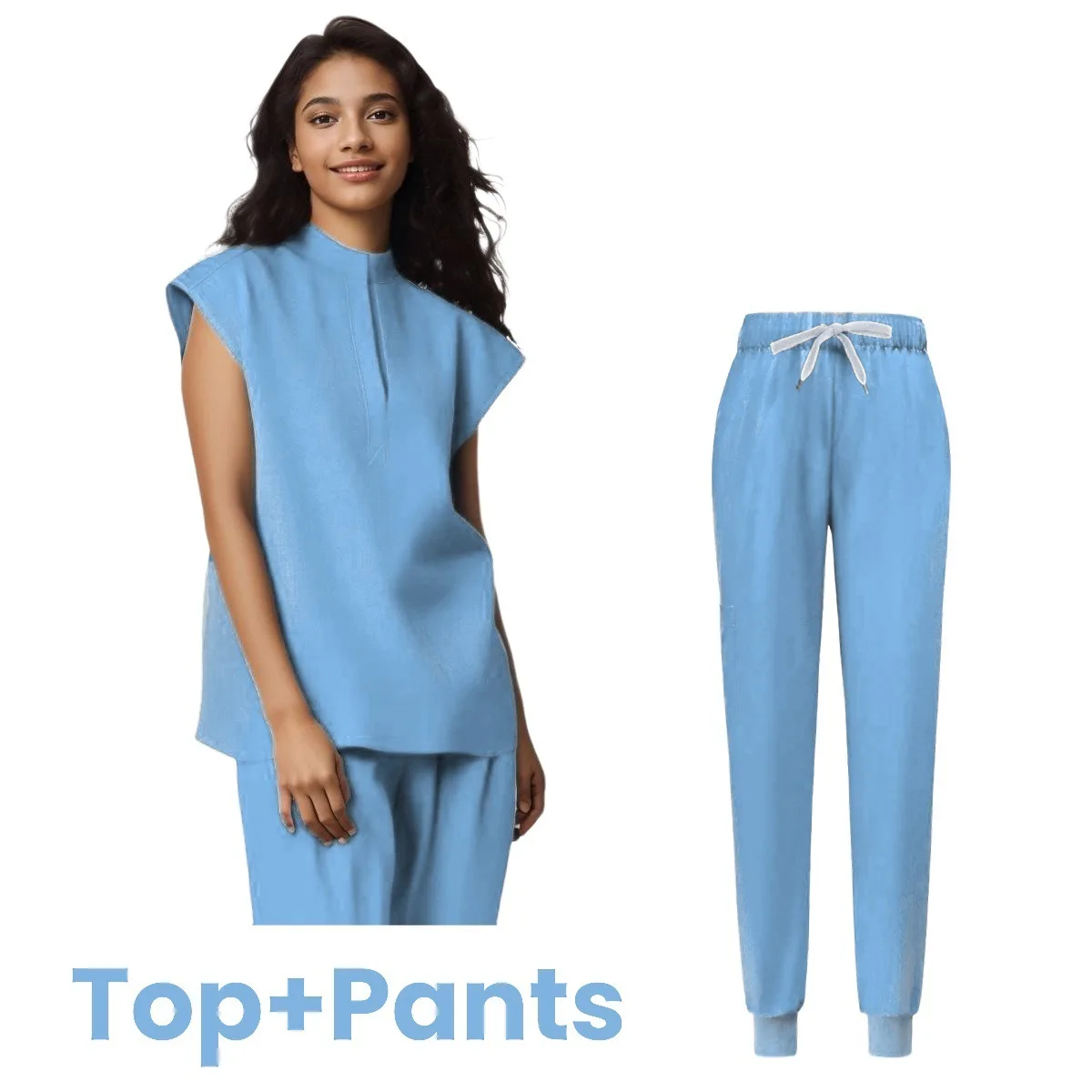 Plus Size Women's Stand Up Collar With Large Cuffs, Fashionable And Simple Solid Color Nurse Brush Hand Uniform, Uniform
Plus Size Women's Stand Up Collar With Large Cuffs, Fashionable And Simple Solid Color Nurse Brush Hand Uniform, Uniform