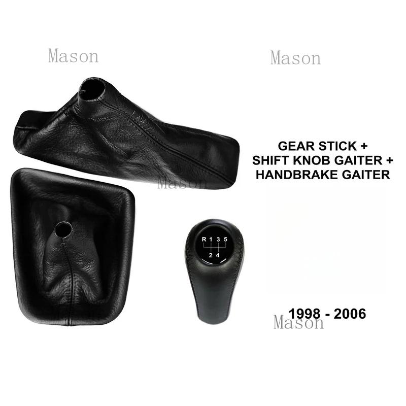 R+ 5-speed gear shift knob suitable for BMW E46 + HANDBRAKE + SHIFT KNOB GAITER BOOT leather
R+ 5-speed gear shift knob suitable for BMW E46 + HANDBRAKE + SHIFT KNOB GAITER BOOT leather
