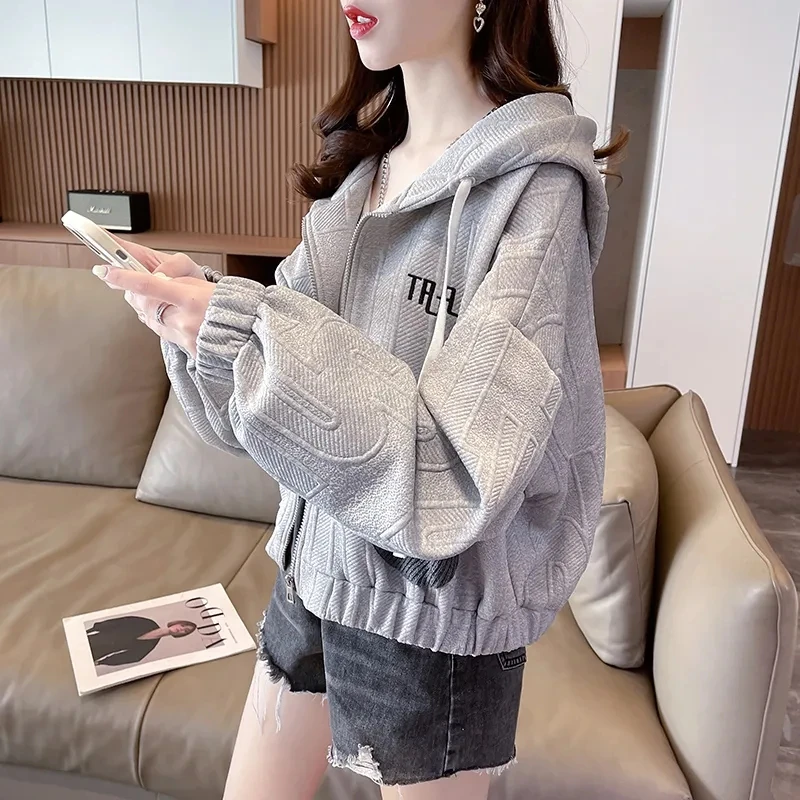 Spring Autumn Hoodie Sportswear Women's 2024 New Height High Waist Short Jacket Thin Long Sleeved Korean Top Female
Spring Autumn Hoodie Sportswear Women's 2024 New Height High Waist Short Jacket Thin Long Sleeved Korean Top Female