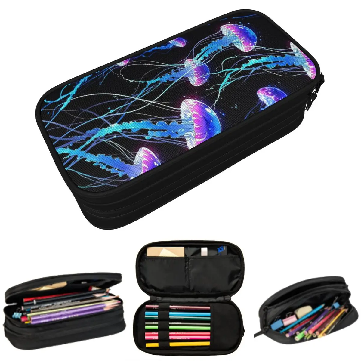 Fantastic Jellyfish Swarm Pattern Pencil Case for Studen Gifts Pen Box Pencil Bag Stationery Supplies Pen Holder Bag
Fantastic Jellyfish Swarm Pattern Pencil Case for Studen Gifts Pen Box Pencil Bag Stationery Supplies Pen Holder Bag