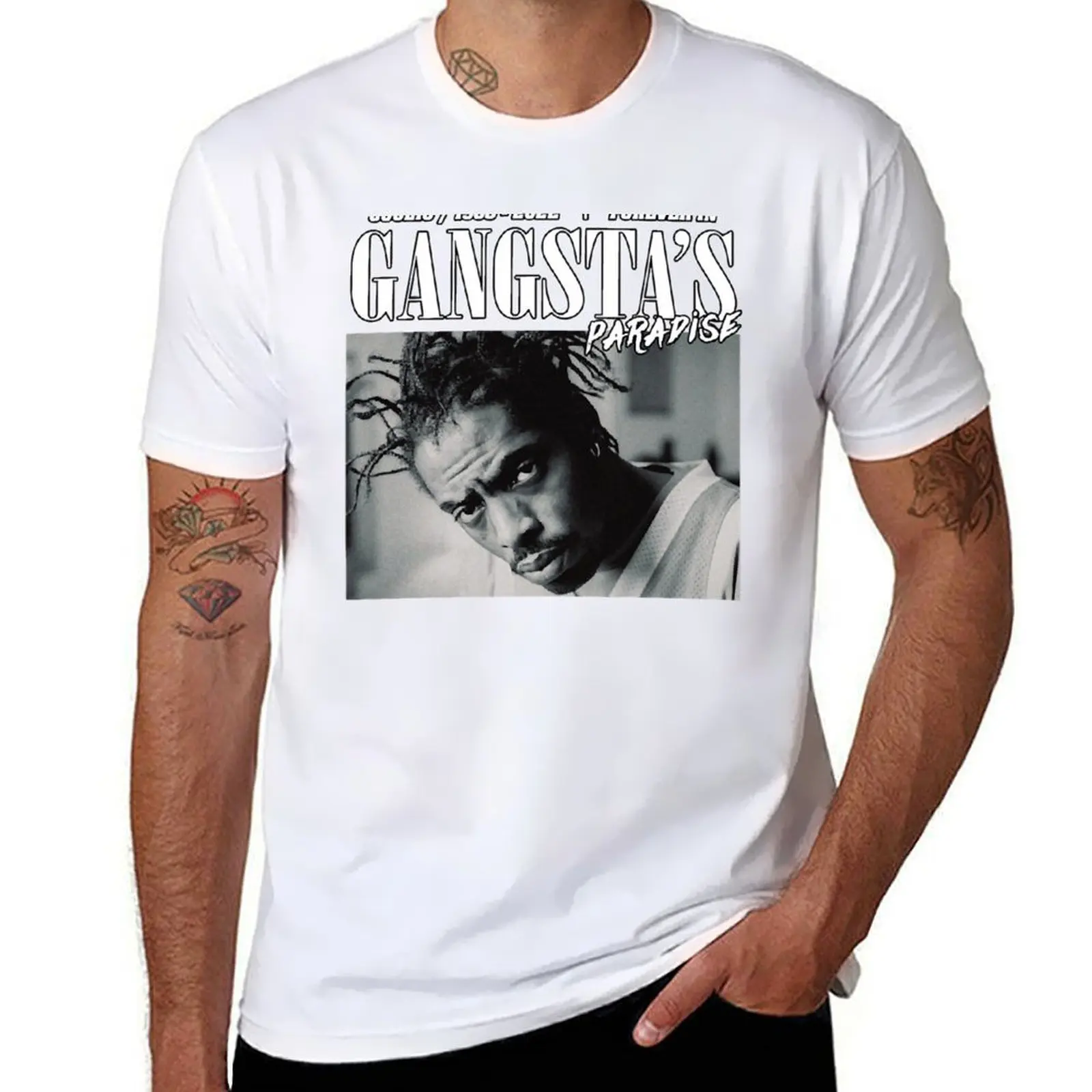Coolio Tribute - Forever in Gangsta's Paradise T-Shirt man graphic t shirt men t shirt cotton 100% T-Shirt
Coolio Tribute - Forever in Gangsta's Paradise T-Shirt man graphic t shirt men t shirt cotton 100% T-Shirt