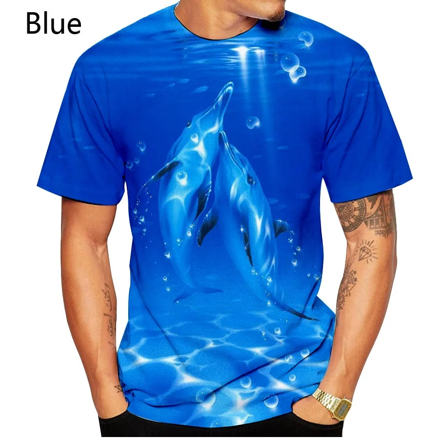 Sea Animal Cool Dolphins Printed 3d T Shirt Fashion Short Sleeve Funny Hip-hop Street Cool T-shirt
Sea Animal Cool Dolphins Printed 3d T Shirt Fashion Short Sleeve Funny Hip-hop Street Cool T-shirt