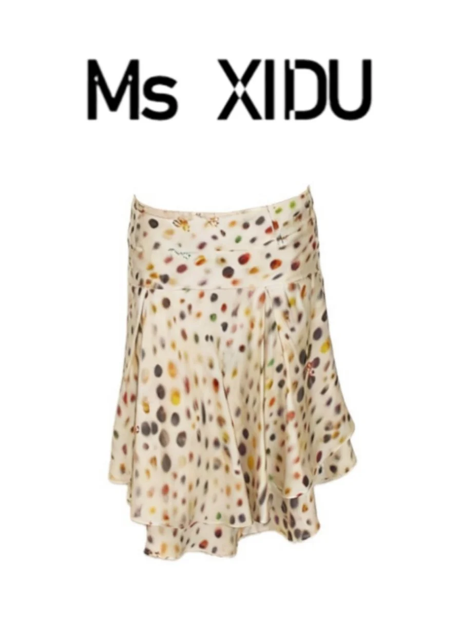 Ms XIDU Acidic Lyocell Halter Neck Dress with Polka Dot Print A-Line Skirt Double Layer Asymmetrical Hemline High Waist
Ms XIDU Acidic Lyocell Halter Neck Dress with Polka Dot Print A-Line Skirt Double Layer Asymmetrical Hemline High Waist