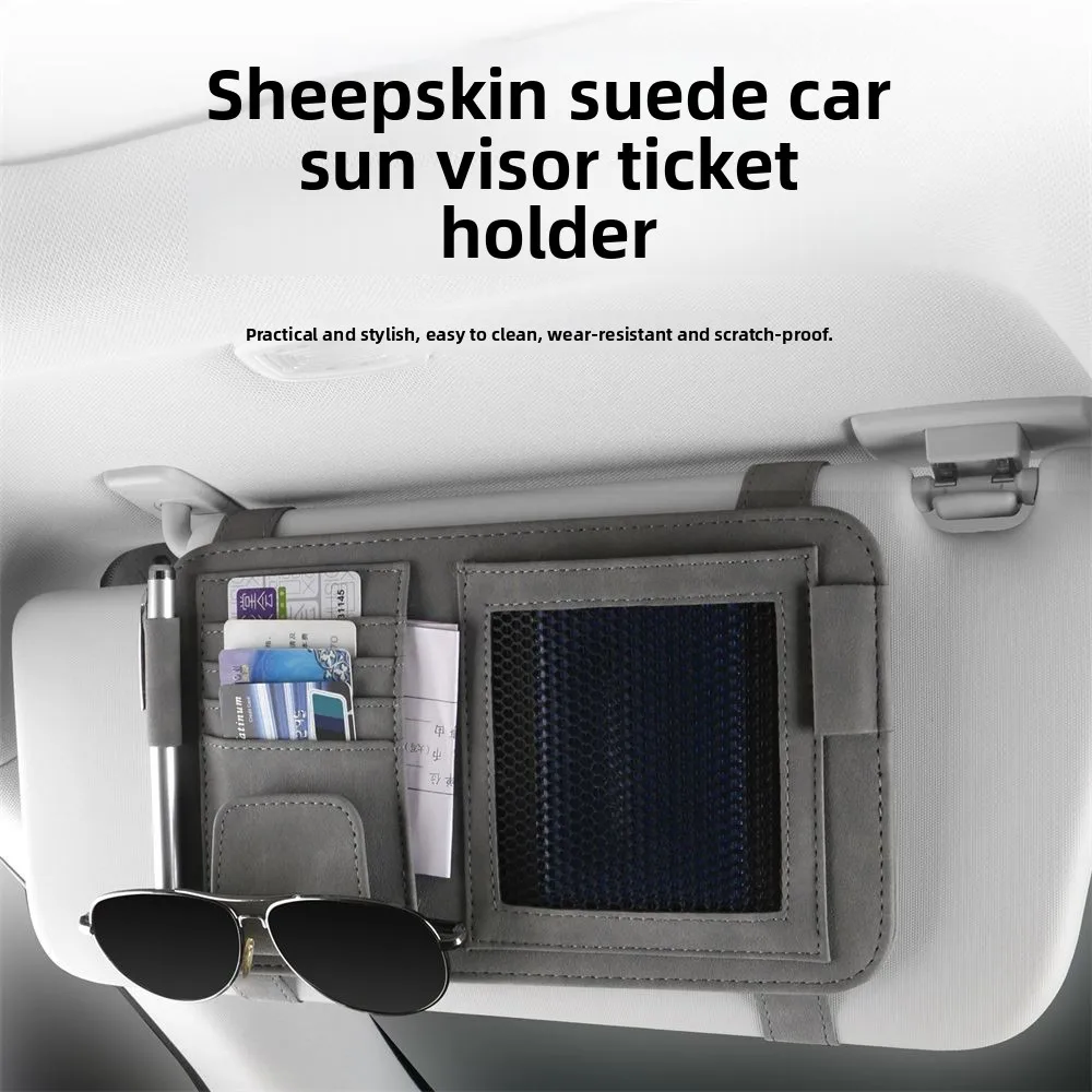Car Sunshade Board Storage Multi-Functional Vehicle-Mounted Eyeglass Holder Interior Driving Evidence Card Holder Storage Bag
Car Sunshade Board Storage Multi-Functional Vehicle-Mounted Eyeglass Holder Interior Driving Evidence Card Holder Storage Bag