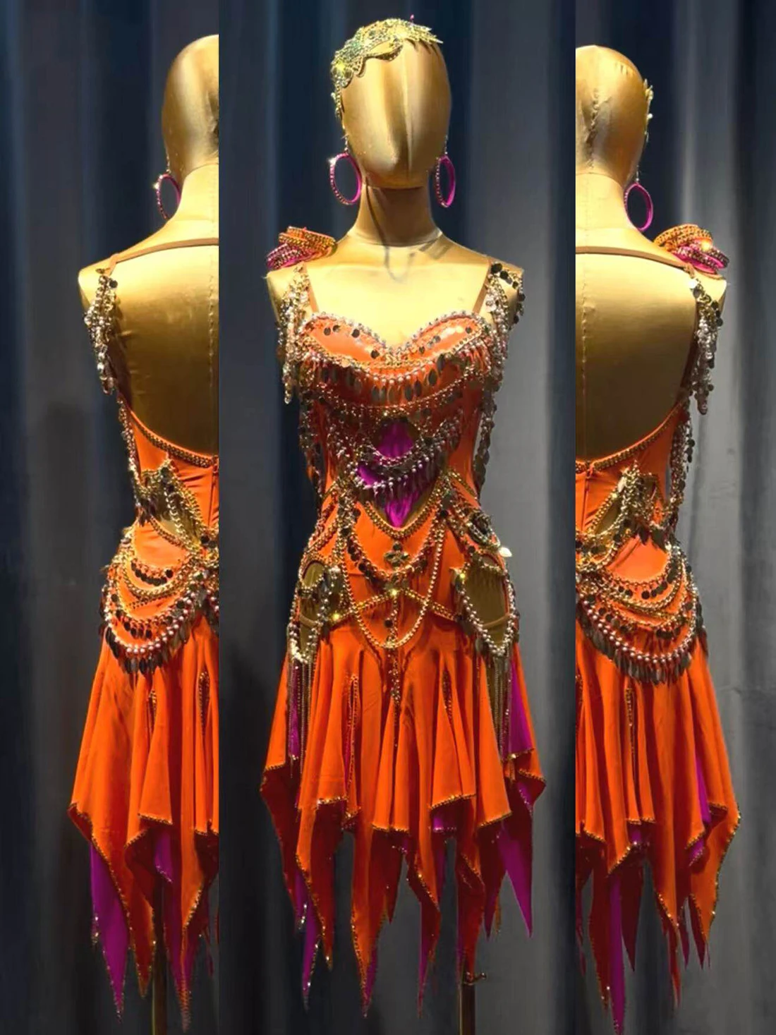 Latin Dance Adult Children'S Dress AB Stone High-End Custom Gold Tiger Leopard Pants Precisely Tango Women'S Clothing
Latin Dance Adult Children'S Dress AB Stone High-End Custom Gold Tiger Leopard Pants Precisely Tango Women'S Clothing