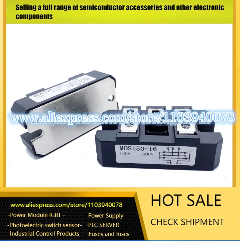 MDS150-16 MDS150A1600V Three phase rectifier module MDS100A1600V MDS100-16 MDS100-14 MDS100-12 MDS100-20 MDS100-18 NEW
MDS150-16 MDS150A1600V Three phase rectifier module MDS100A1600V MDS100-16 MDS100-14 MDS100-12 MDS100-20 MDS100-18 NEW