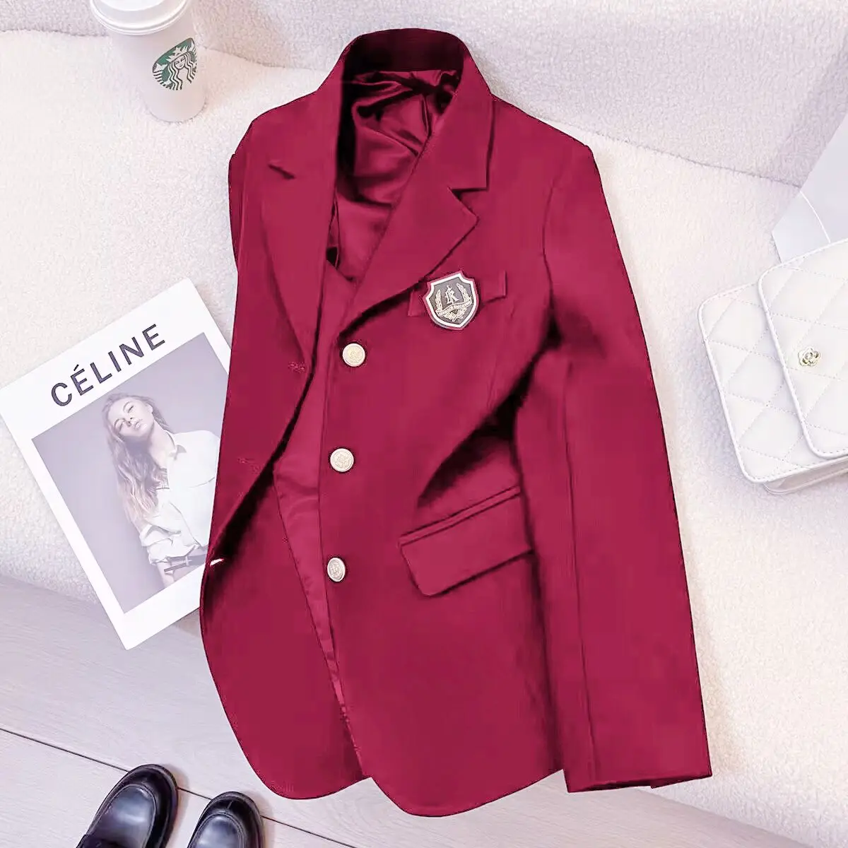 Navy Blue JK Uniform College Suit Jacket Genuine Original Japanese New Style Temperament Suit Top
Navy Blue JK Uniform College Suit Jacket Genuine Original Japanese New Style Temperament Suit Top