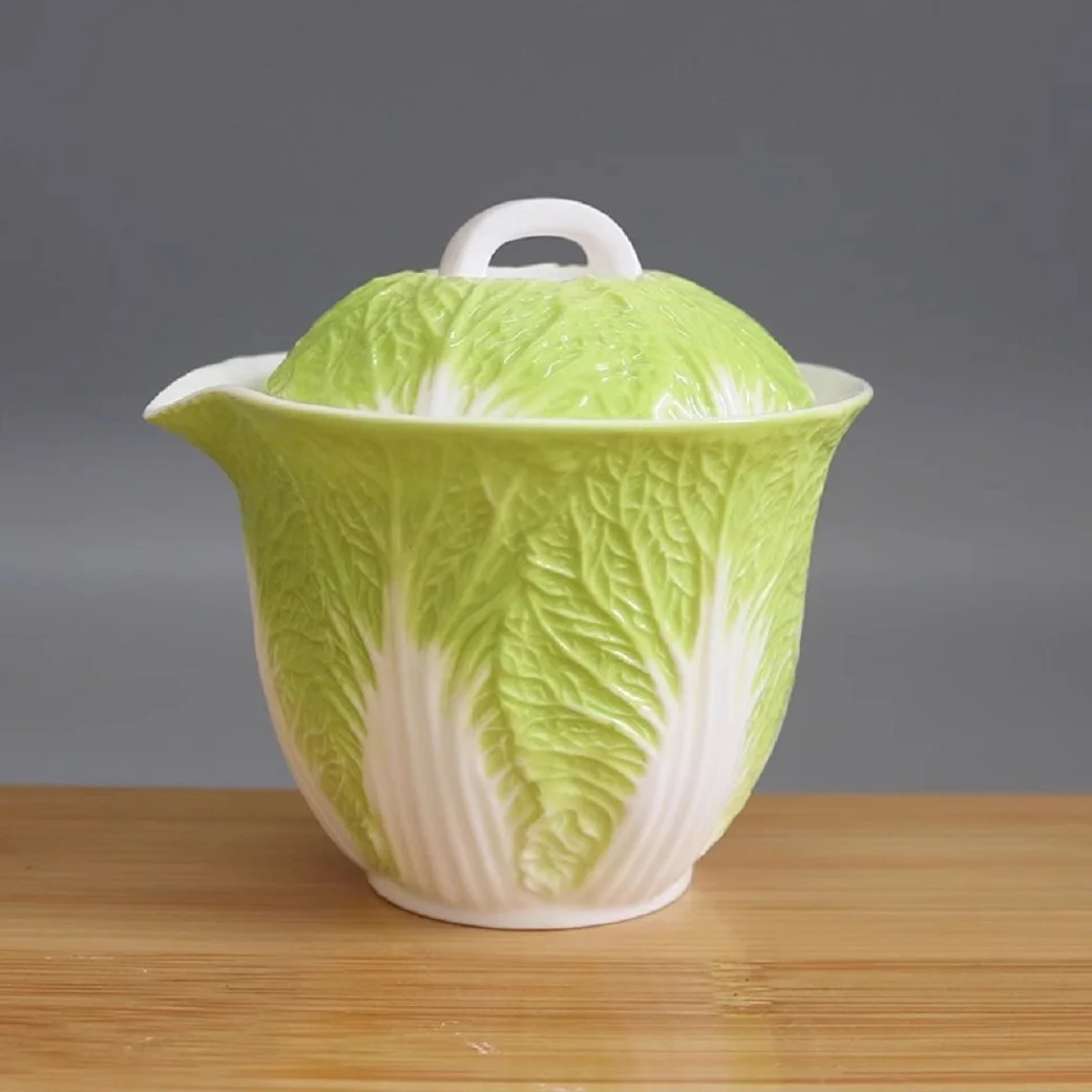 Yangzhi Jade Baicai Lid Bowl Dehua White Porcelain Tea Bowl New Creative Cabbage Ceramic Kung Fu Tea Set with Lid
Yangzhi Jade Baicai Lid Bowl Dehua White Porcelain Tea Bowl New Creative Cabbage Ceramic Kung Fu Tea Set with Lid